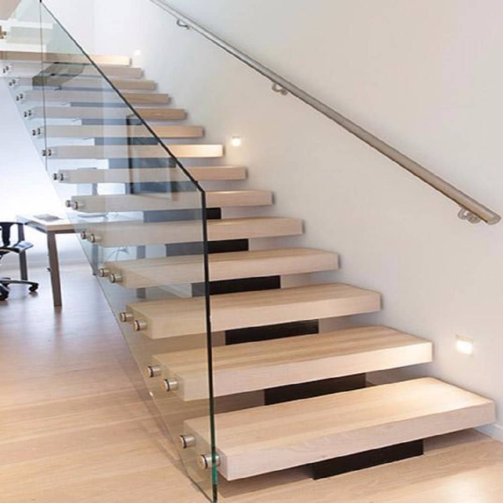 Staircase with Glass Railing